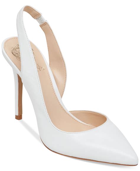 high heel shoes slingback white.